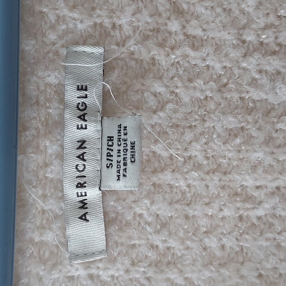 American Eagle s/p long sleeve v neck sweater white black brown - Picture 5 of 11